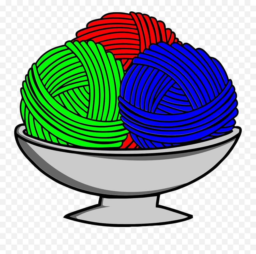 Yarn Clipart Transparent Background - Bowl Of Yarn Clipart Emoji,Yarn Clipart