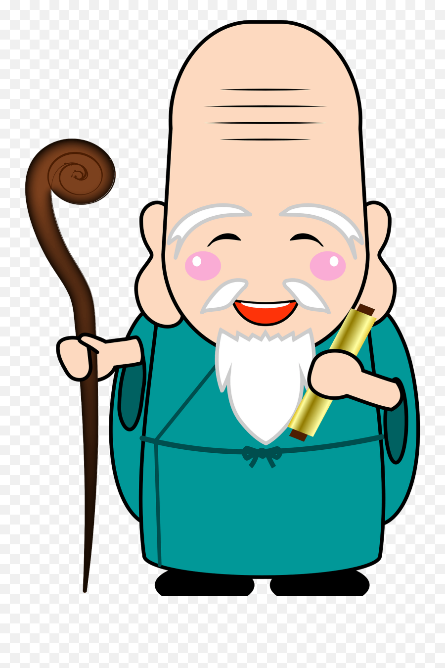 Fukurokuju God - Longevity Clipart Emoji,God Clipart