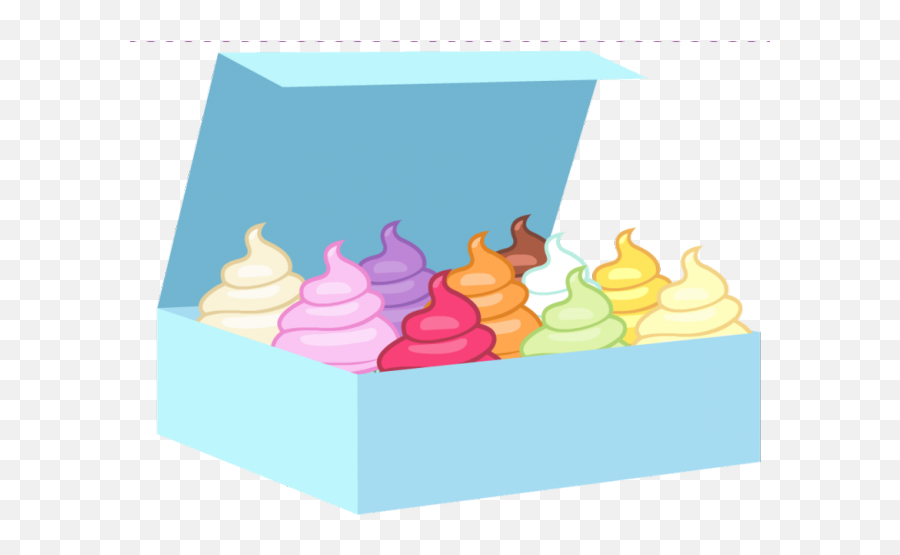 Of Cupcakes Clipart - Cartoon Box Of Cupcakes Emoji,Cupcakes Clipart