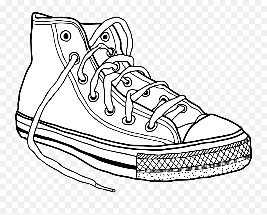 Converse Shoe Drawing - Vektor Sepatu Converse Png Emoji,Draw Clipart
