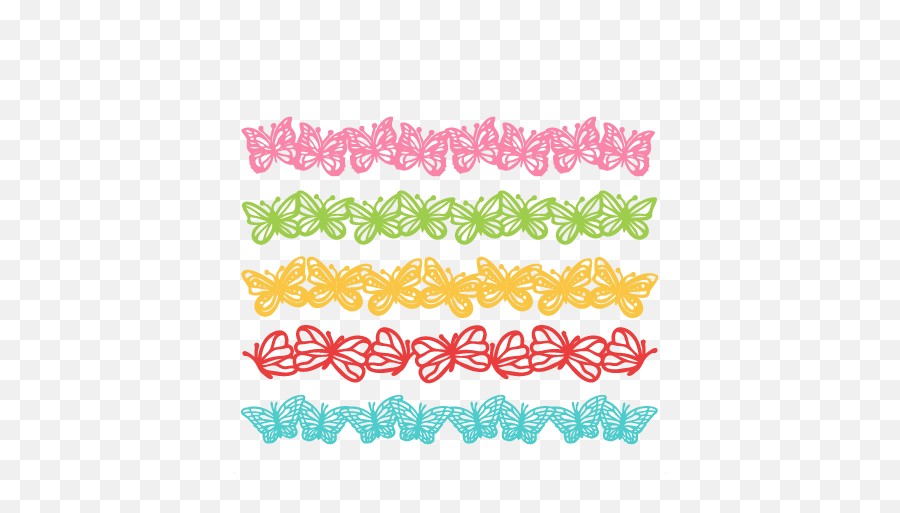 Butterfly Borders Svg Scrapbook Cut File Cute Clipart Files - Girly Emoji,Free Svg Clipart For Cricut