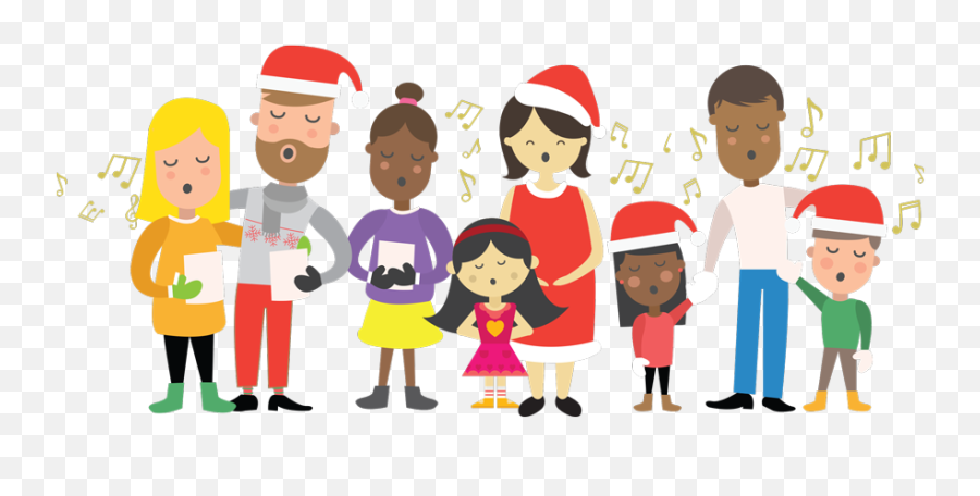 Caroling Clipart December Caroling December Transparent Emoji,Christmas Carolers Clipart