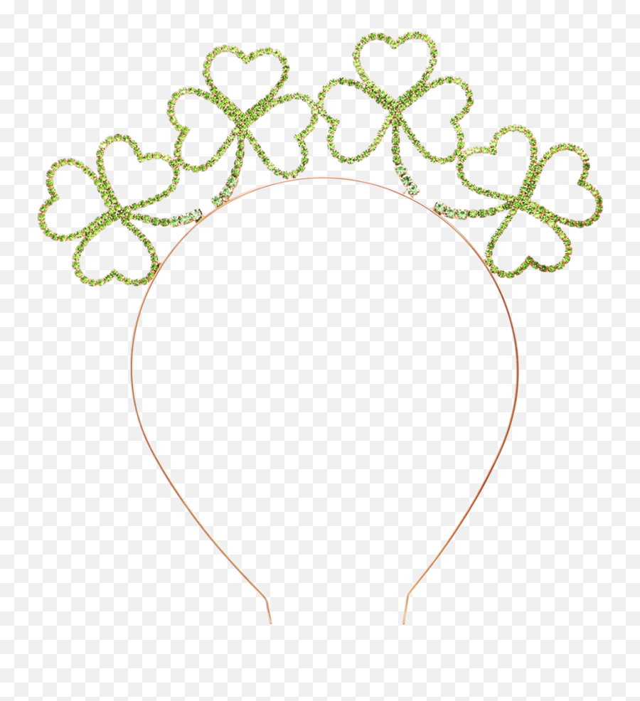 St Patricku0027s Day Lucky Irish Shamrock Clover Green Crystal Tiara Crown Headband - Decorative Emoji,Crystal Transparent Background