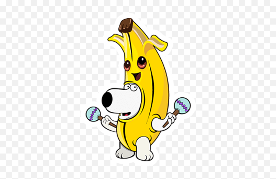 Peely Banana Brian - Sticker Mania Peely Sticker Emoji,Fortnite Llama Clipart