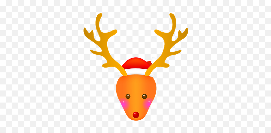 Christmas Reindeer Antlers Sticker - Cuerno De Venado Dibujo Emoji,Reindeer Antlers Clipart
