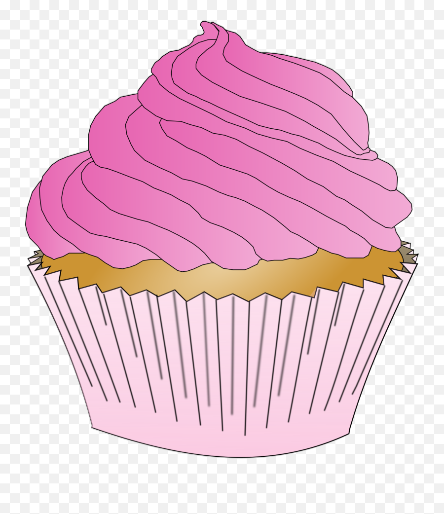 Download Vanilla Cupcake Clipart Gambar - Clipart Png Pink Pink Cupcake Clipart Emoji,Vanilla Clipart
