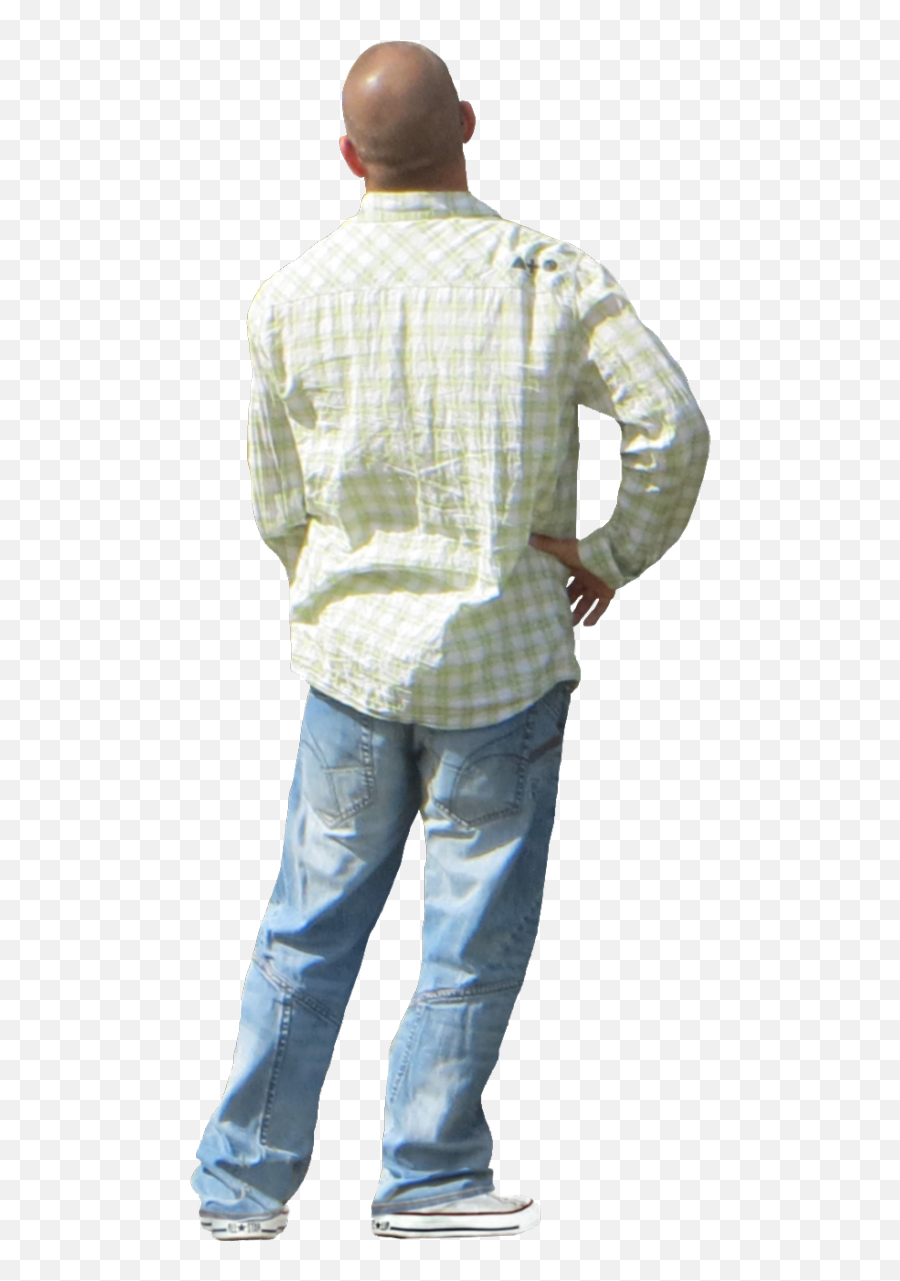Man In White Flannel Shirt - Person Looking Up Photoshop Emoji,People Looking Png