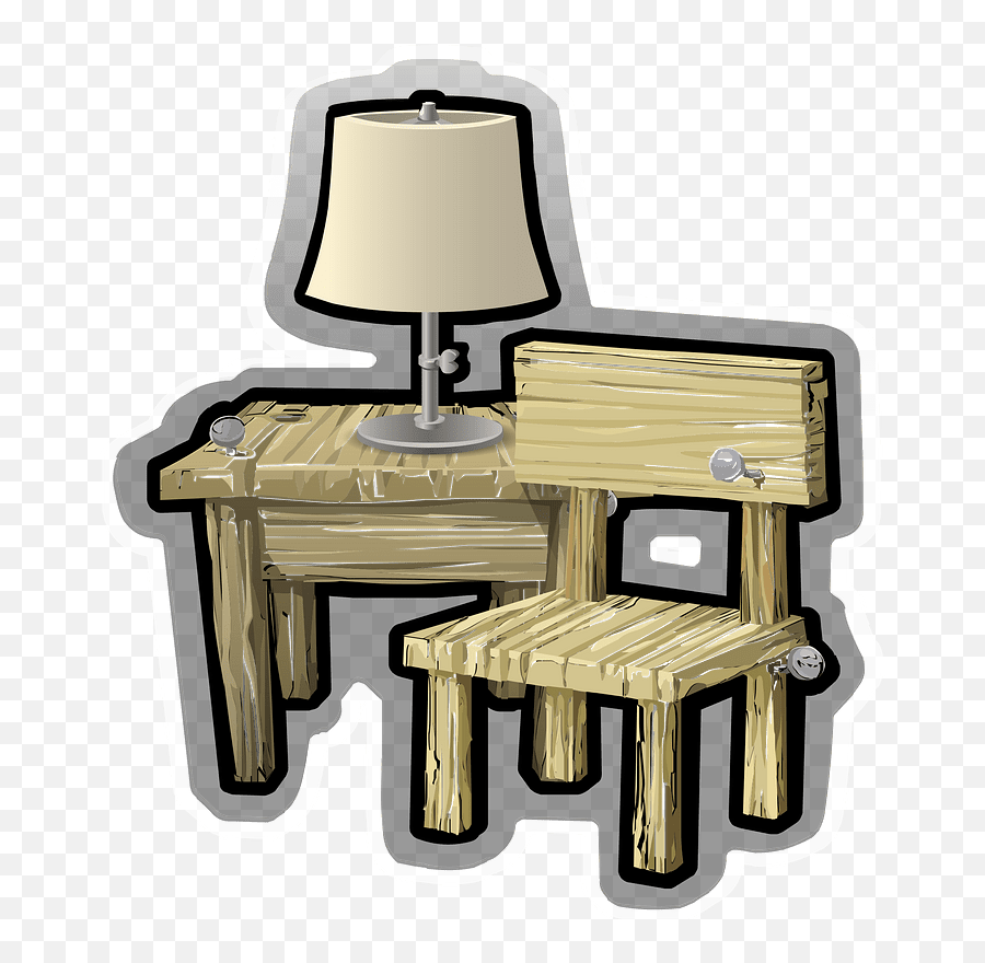 Wooden Table And Chair Clipart Free Download Transparent Emoji,Wooden Table Png