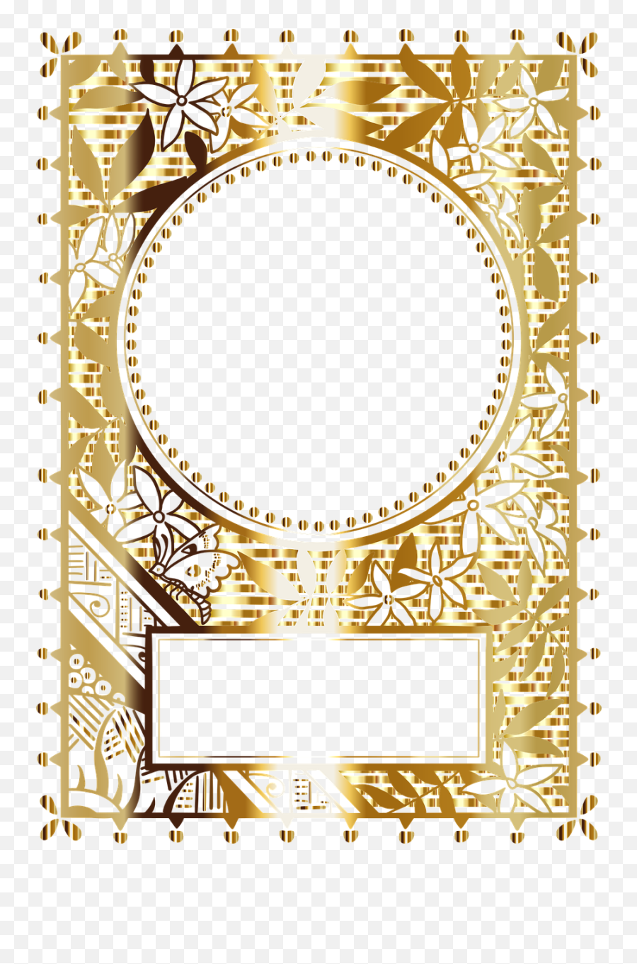 Frame Border Gold - Free Vector Graphic On Pixabay Emoji,Ornate Png