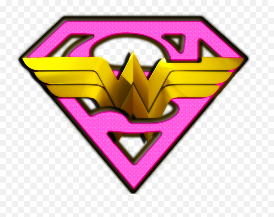 Download Pink Superman Logo Png - Pink Wonder Woman Logo Png Wonder Woman Logo Png Emoji,Superman Logo