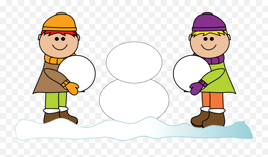 Cute Snowman Png - Clipart Of Making Snowman Emoji,Snowman Clipart Free