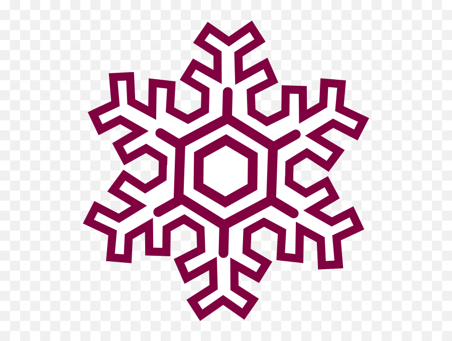 Burgundy Snowflake Clipart Clip Art At - Snowflake Clip Art Emoji,Snowflakes Clipart