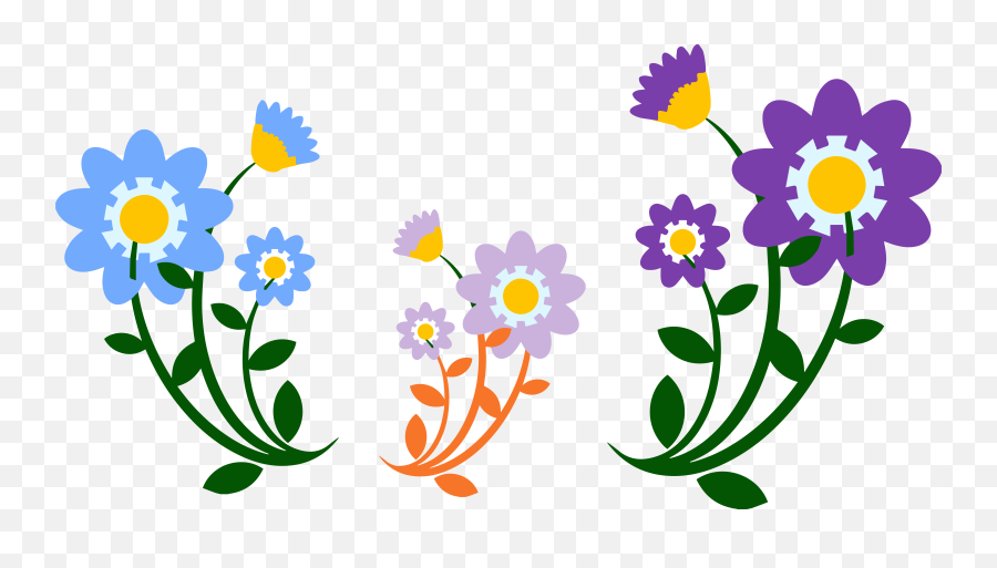 Flower Clipart Png - Flower Cliparts Transparent Png Full Blue Colour Flower Png Emoji,Flower Clipart Png