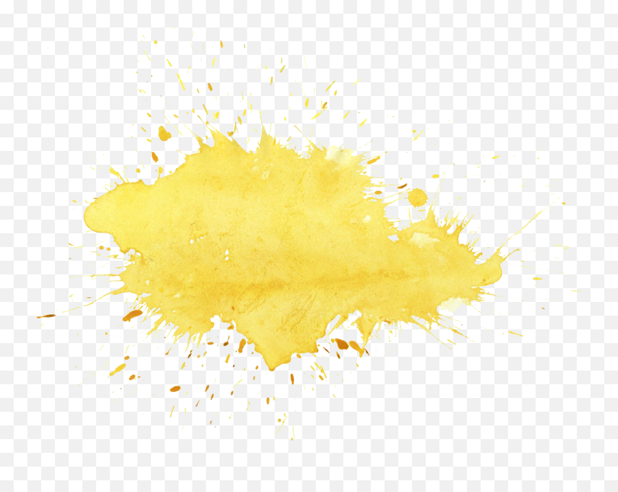 20 Yellow Watercolor Splatter Png Trans 1164802 - Png Yellow Watercolor Splatter Emoji,Watercolor Background Png