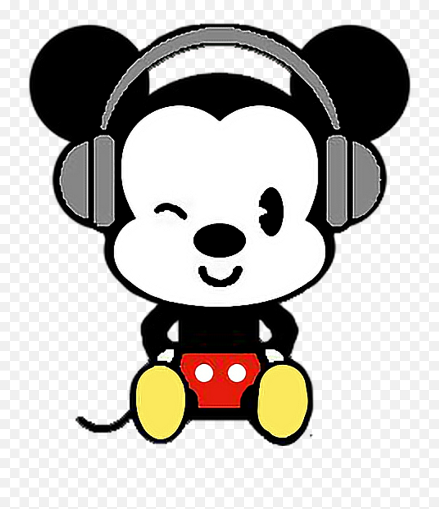 Mickeymouse Mickey Baby Fofo Png - Mickey Mouse Cute Headphones Emoji,Mickey Mouse Face Png