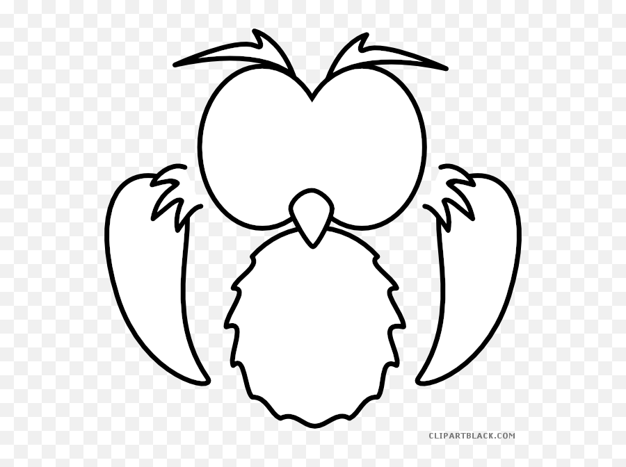 Owl Clip Art Printable Coloring4free - Owl Coloring Pages Clipart Emoji,Owls Clipart Black And White
