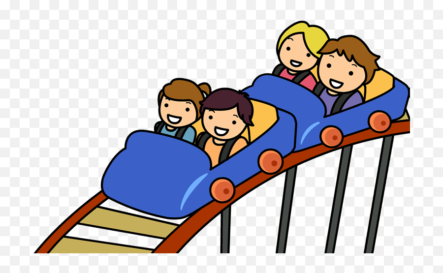 Roller Coaster Free To Use Clipart - Ride A Roller Coaster Cartoon Emoji,Roller Coaster Clipart