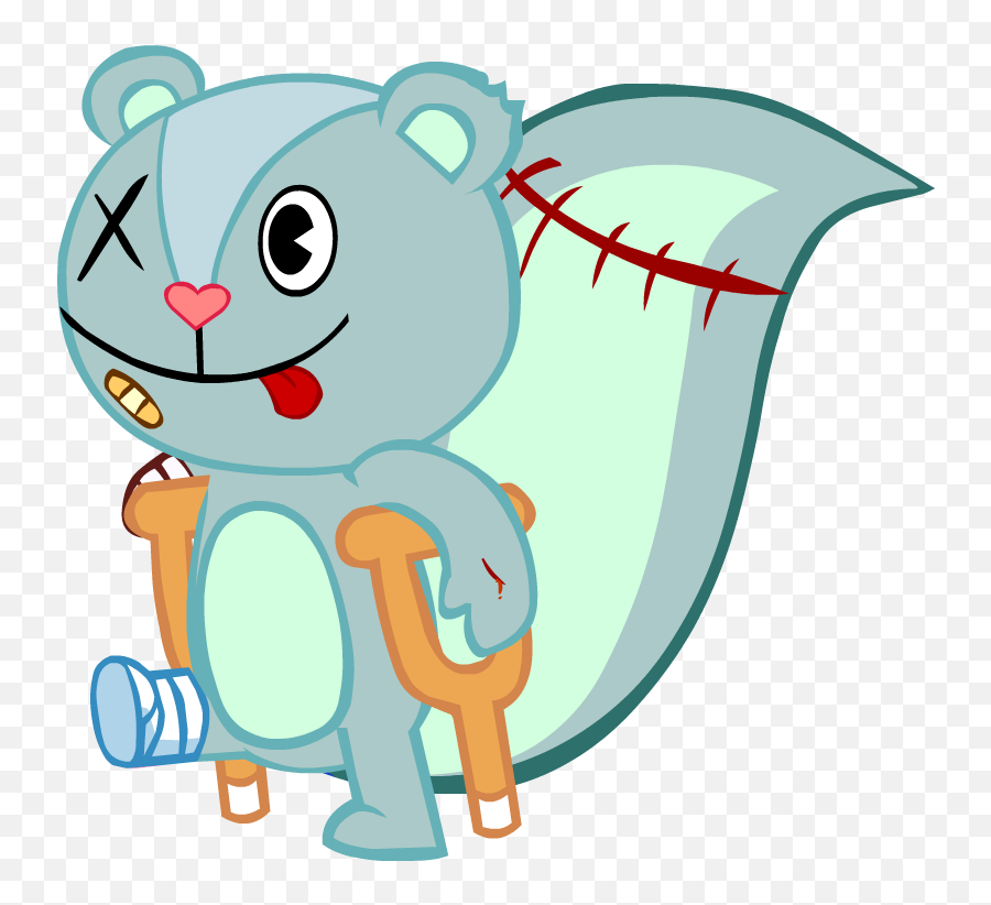 M Too Lazy To Draw Crutches - Wiki Clipart Full Size Happy Tree Friends Danger Emoji,Lazy Clipart
