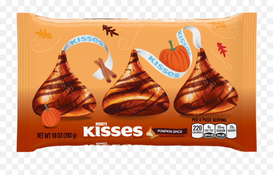 Pumpkin Spice Flavored Candies - Pumpkin Spice Kisses Emoji,Hershey Kisses Logo