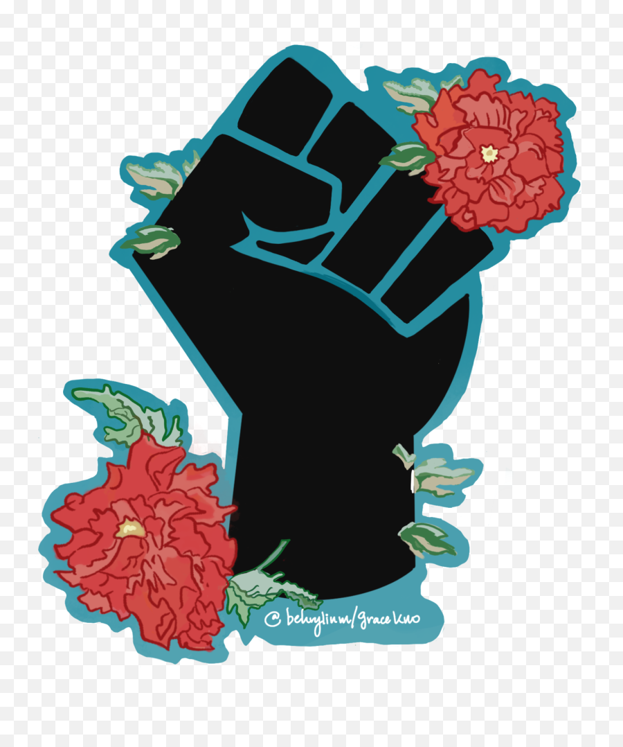 Black Lives Matter Fist - Rose Emoji,Black Lives Matter Fist Logo