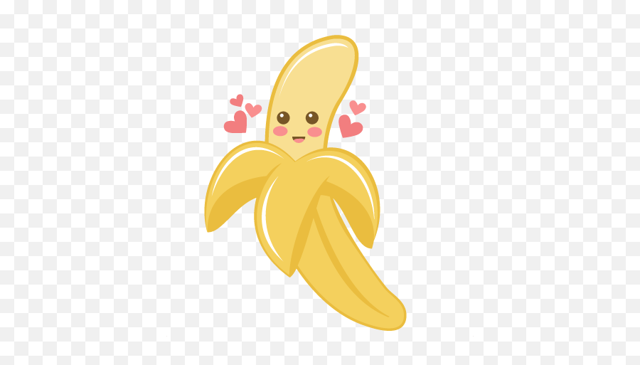 Valentine Banana Scrapbook Cuts Svg - Cute Girl Banana Cartoon Emoji,Bananas Clipart