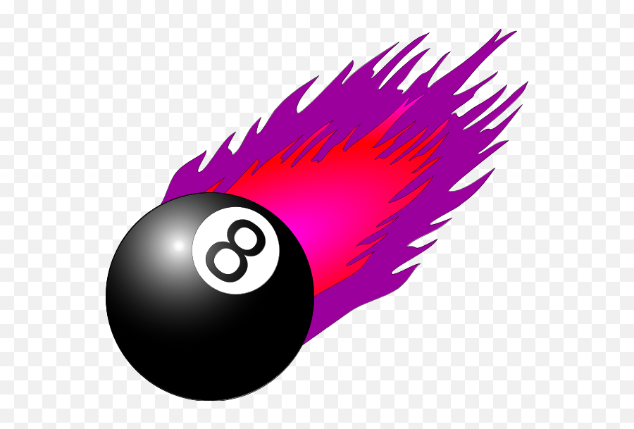 8 Ball Pool Clipart - Flames Clip Art 600x528 Png Flaming 8 Ball Transparent Emoji,Pool Clipart