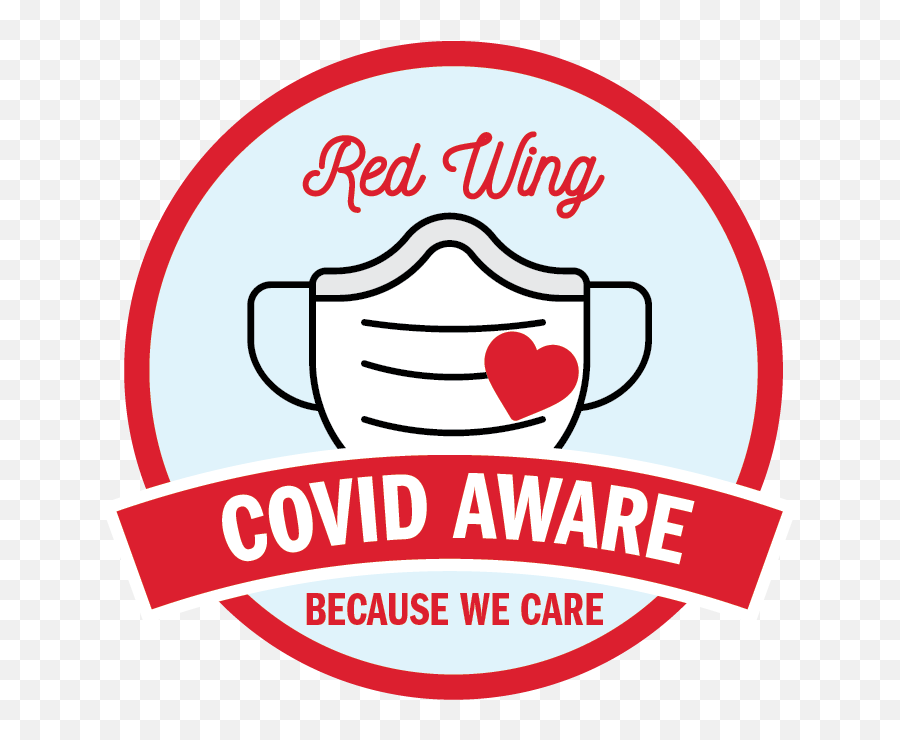 Covid Aware Emoji,Red Wing Logo