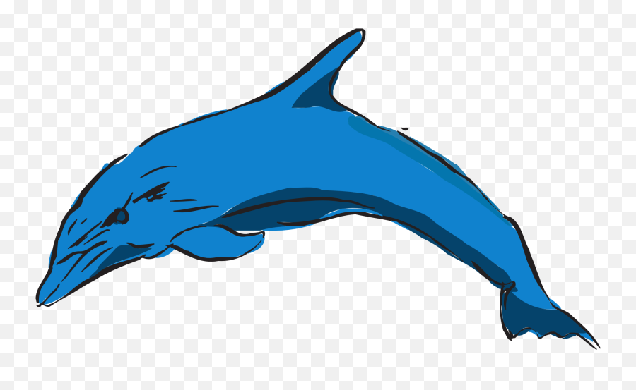 Graphic Image Of A Blue Dolphin Free Image Download Emoji,Dolphin Silhouette Png
