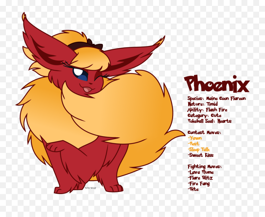 Phoenix The Flareon By Faith - Wolff Flareon Side View Emoji,Timid Clipart