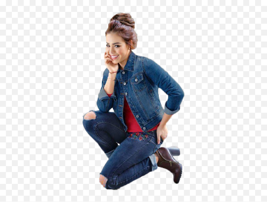 Woman In Blue Jeans Kneeling Png Official Psds Emoji,Blue Jeans Png