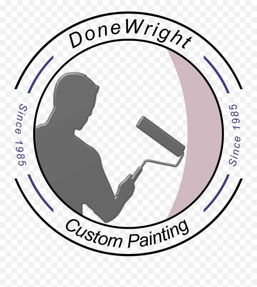 Download Hd Donewright Custom Painting Logo - Painting Hammer Emoji,Painting Logo