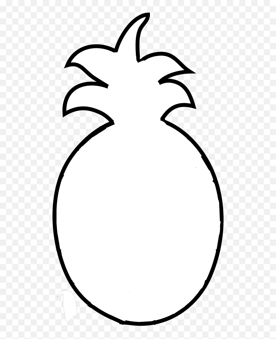 Pineapple Outline - Outline Pineapple Clip Art Emoji,Pineapple Clipart