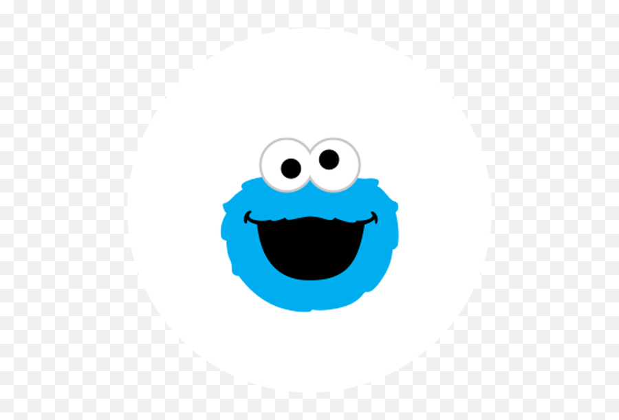 Sesame Street Cookie Monster Plate Png - Cookie Monster Face Small Emoji,Cookie Monster Png