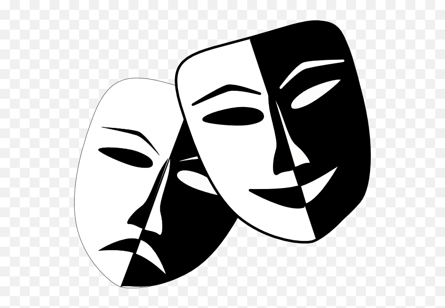 Theatre Clipart Theater Faces Picture - Theatre Masks Clipart Emoji,Theatre Clipart