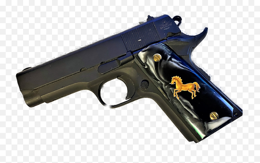 1911 Officer Gun Grips Acrylic Pearl - Weapons Emoji,Colt Firearms Logo