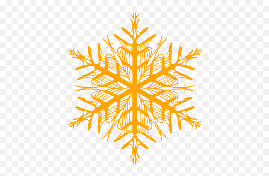 Orange Snowflake 37 Icon - Free Orange Snowflake Icons Black Snowflake Emoji,Snowflakes Png
