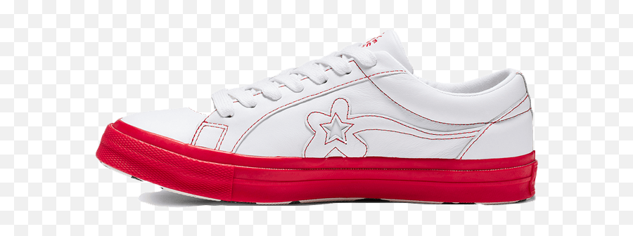 Converse X Golf Le Fleur Colourblock One Star White Red - Golf Wang Shoes White And Red Emoji,Golf Le Fleur Logo
