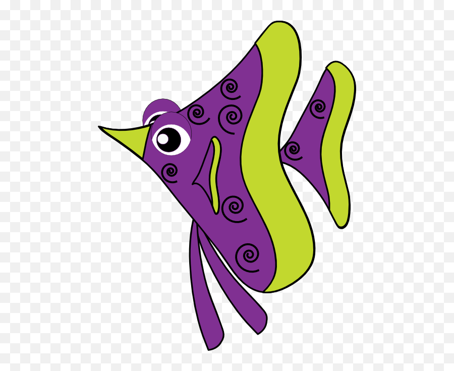Fish Clip Art - Clipartsco Purple Clipart Fish Cartoon Emoji,Jellyfish Clipart