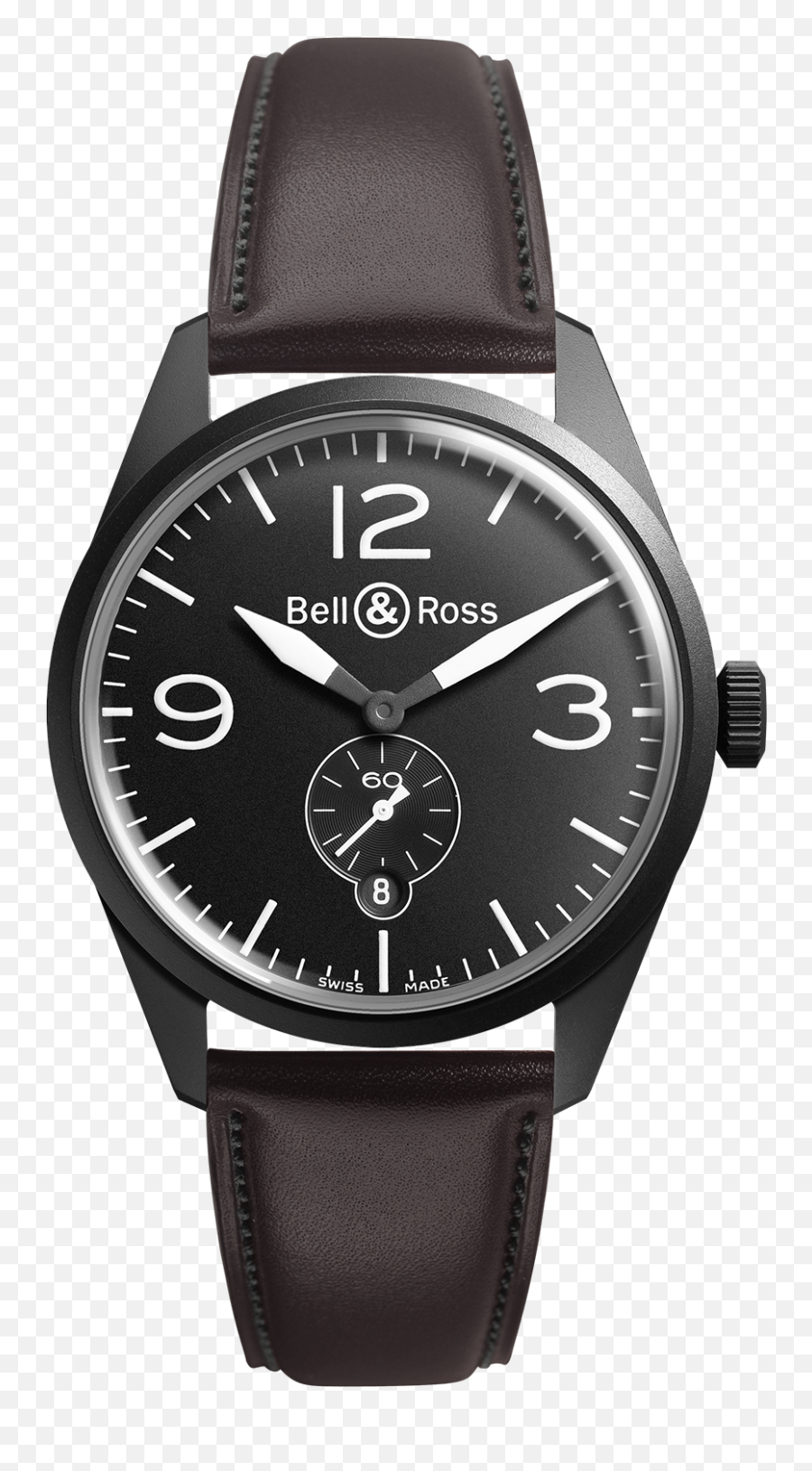 Bell U0026 Ross Watch Vintage Br 123 Carbon Black Brv123 - Blca Bell And Ross Br123 Emoji,Swis Army Logo