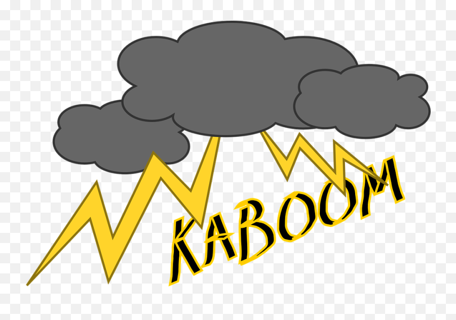 Boom Clouds Explosion - Clip Art Thunder And Lightning Emoji,Boom Clipart