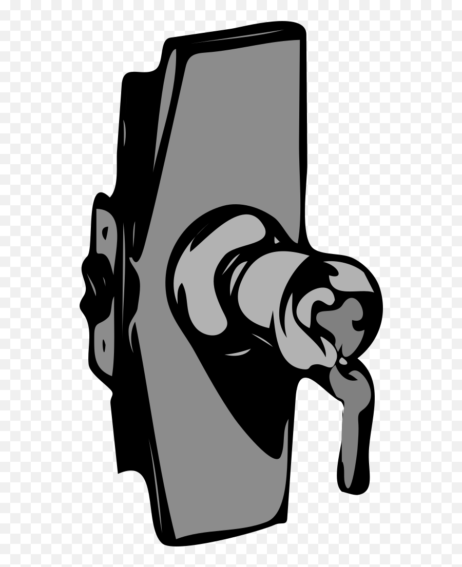 Door Handle Lock Key Clip Art At Clker - Broken Door Knob Clipart Emoji,Lock And Key Clipart