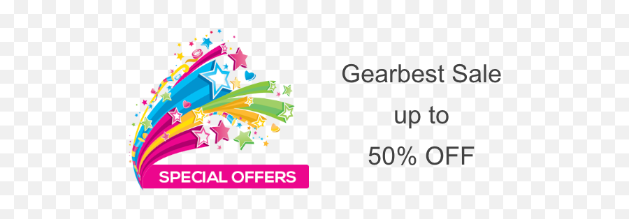 Download Hd Sale On Gearbest - Cartoon Rainbow Shooting Star Vector Graphics Emoji,Shooting Star Clipart
