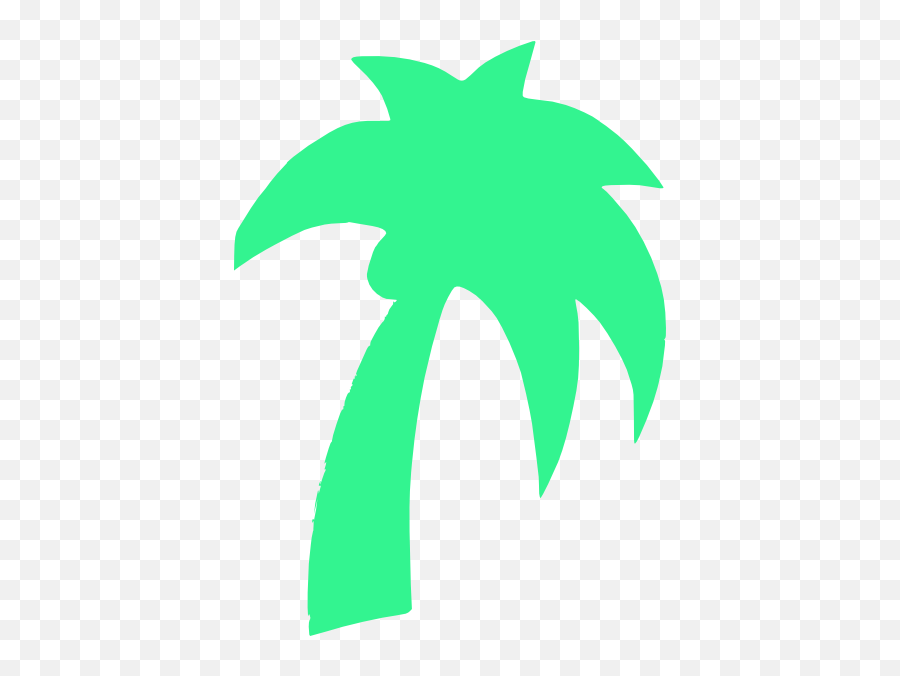 Download Mint Clipart Green Star - Green Palm Tree Palmera En Sombra Emoji,Star Silhouette Png