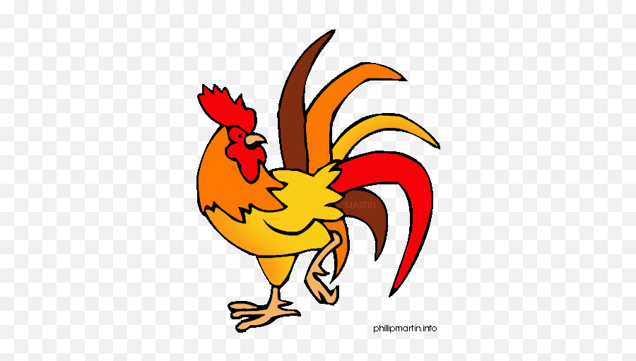 Rooster Clip Art Cartoon Free Clipart Images 6 - Clipartix Rooster Clipart Gif Emoji,Rooster Clipart