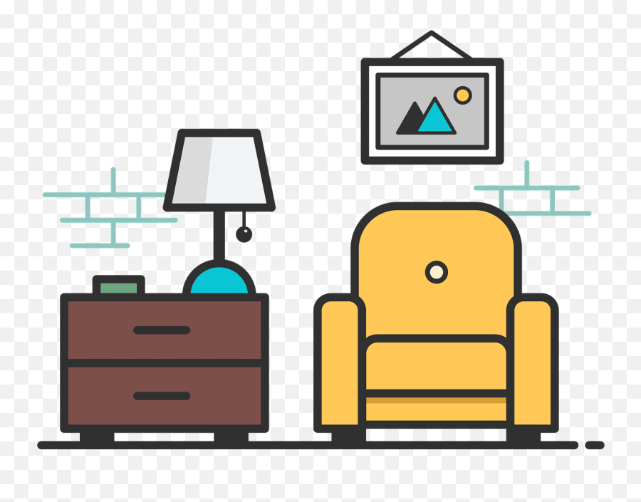 Living Room Interior Clipart Free Download Transparent Png - Living Room Chair Clipart Transparent Emoji,Bedroom Clipart