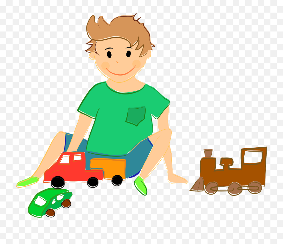 Play Clipart Little Kid - Boy Playing With Toys Clipart Boy Playing Cartoon Png Emoji,Kids Playing Clipart