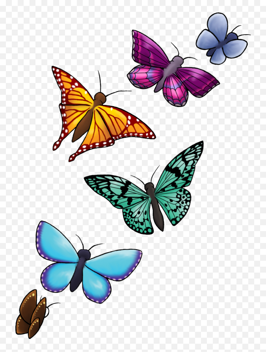 Free Butterfly Png Transparent - Butterfly Designs Clip Art Emoji,Butterfly Png