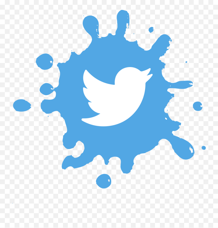 Twitter Splash Icon Png Image Free - Transparent Twitter Splash Logo Png Emoji,Twitter Logo Png