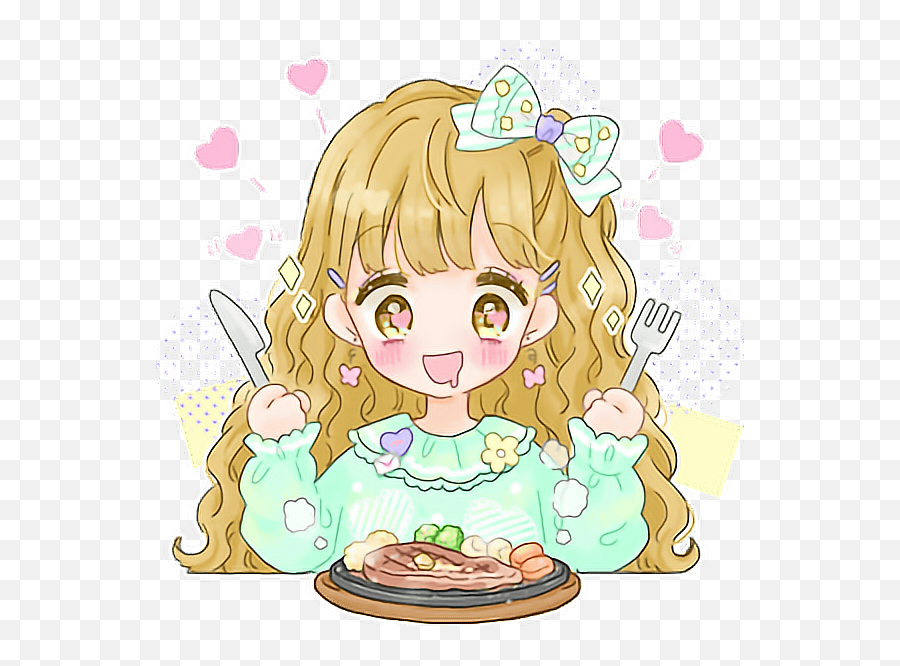 Cute - Anime Girl Hungry Cute Emoji,Hungry Clipart