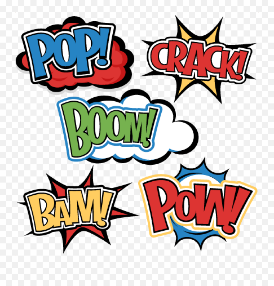 Superhero Clipart Printables - Super Hero Words Clip Art Emoji,Superhero Clipart